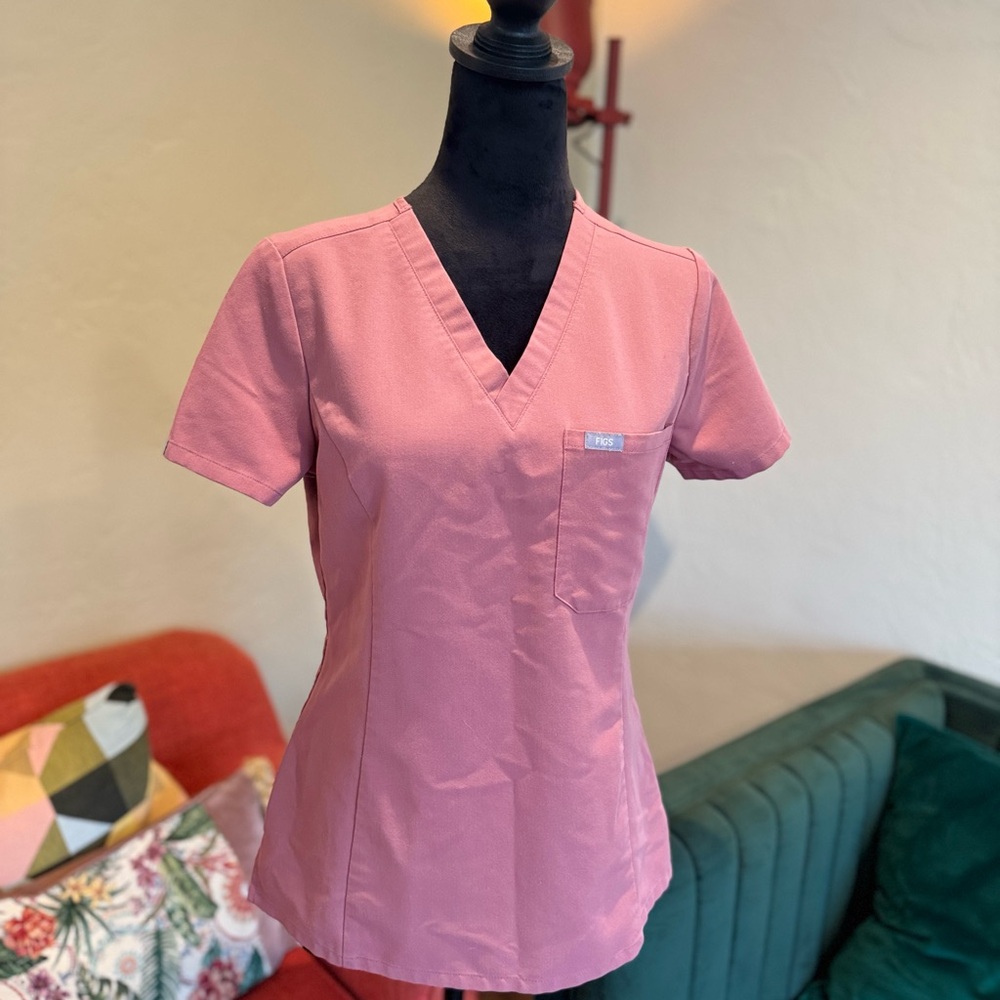 Figs Pink Catarina Scrub Top